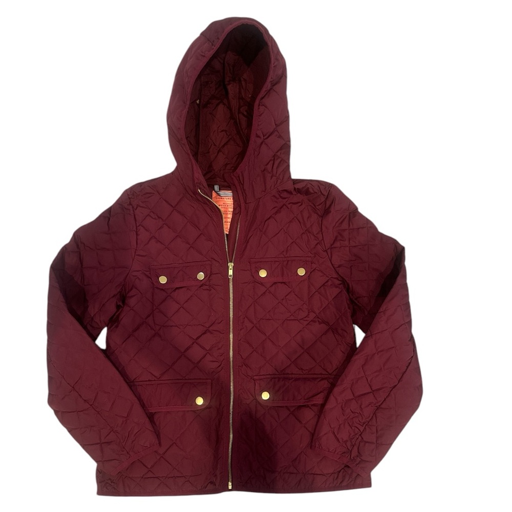 J Crew Signature Puffer Maroon